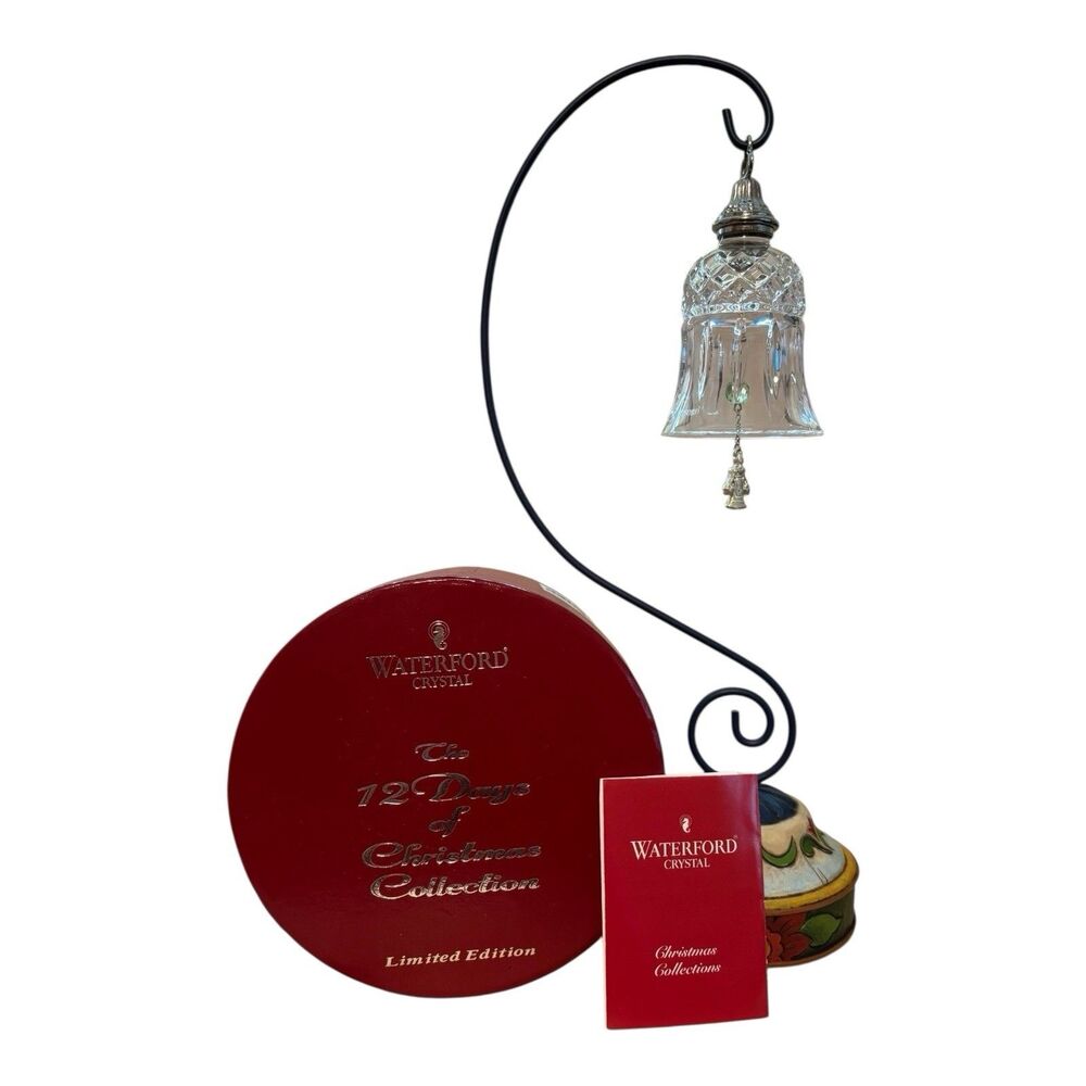 WATERFORD CRYSTAL 8TH EDITION 12 DAYS OF CHRISTMAS BELL ORNAMENT MAIDS A MILKING